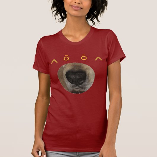 間抜けな犬の顔のワイシャツ Tシャツ (正面)