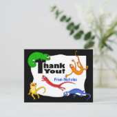 間抜けな跳躍のトカゲはノート感謝していしています サンキューカード (スタンド正面)