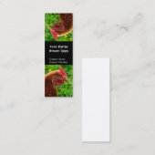 間抜けな逆さまの赤い雌鶏のしおり スキニー名刺 (正面/裏面)