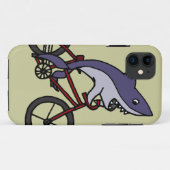 間抜けな鮫の乗馬の自転車の漫画 Case-Mate iPhoneケース (裏面(横))