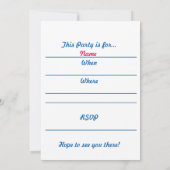 間抜けなMcGillyのフラワーパワーの誕生日の招待状 招待状 (裏面)