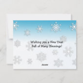 間抜けアップサイド雪だるま遊ズインスノークリスマ シーズンカード (裏面)