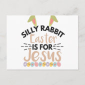 間抜けウサギのイースターはイエスのイースターおもしろいだ ポストカード (正面)