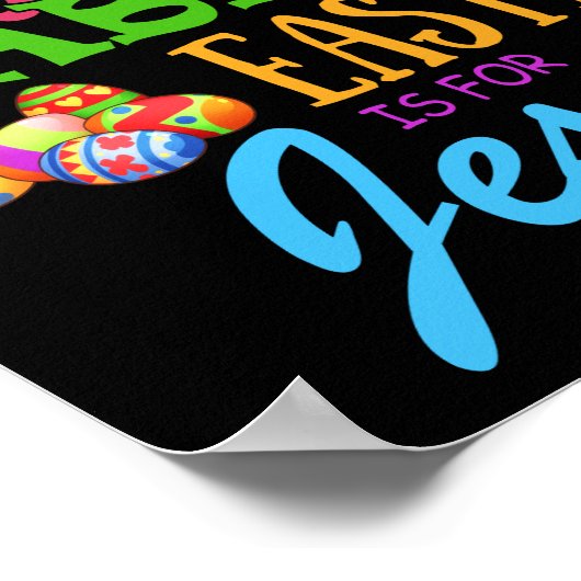 間抜けウサギの復活祭はイエスのためだ ポスター (角)