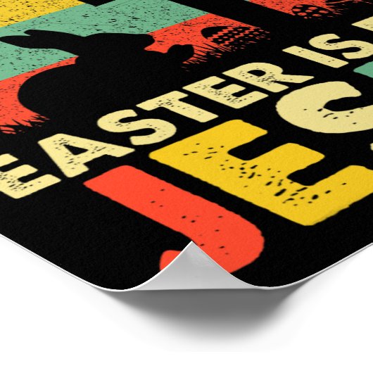 間抜けウサギの復活祭はイエスのために可愛いバニー・キリスト ポスター (角)