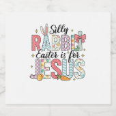 間抜けウサギの復活祭はイエスの神バニー・クリスティーのために スパークリングワインラベル (シングルラベル)