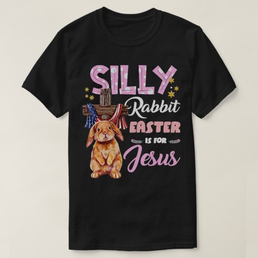 間抜けウサギの復活祭はイエス・イースターのために4 Tシャツ (デザイン正面)