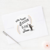 間抜けウサギ;イースターはイエスのために ラウンドシール (封筒)