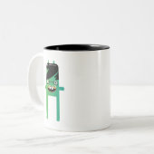 間抜けオタク系の怪獣 ツートーンマグカップ (正面左)