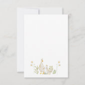 間抜けガチョウの緑の水彩赤ちゃんシャワー サンキューカード (裏面)