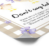 間抜けガチョウの赤ちゃんシャワー – ベビー ポスター (角)