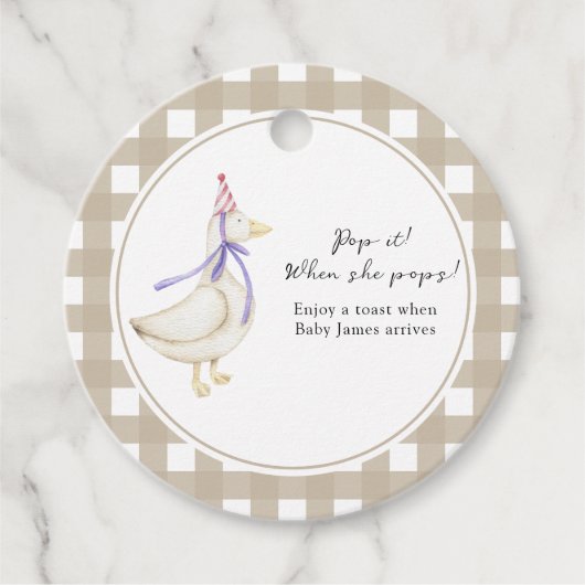 間抜けガチョウの赤んポップ・アートのだ！彼女のポップ フェイバータグ (正面)