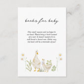 間抜けグースかわいい水彩本ベビー エンクロージャーカード (正面)