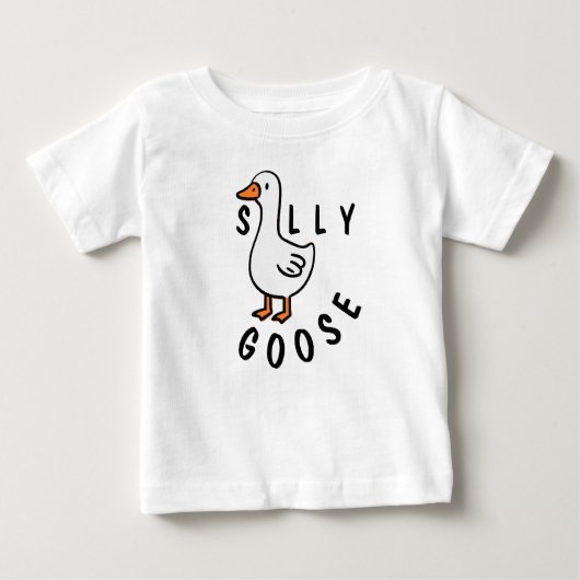 間抜けグースギフトかわいい ベビーTシャツ (正面)