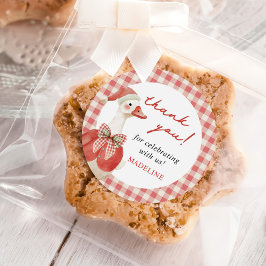 間抜けグースクリスマスギンガム1日 ラウンドシール