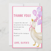 間抜けグースバースデーパーティーサンキューカード 招待状 (正面)