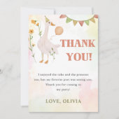 間抜けグースバースデーパーティーサンキューカード 招待状 (正面)