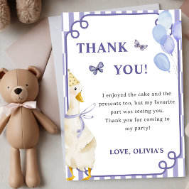 間抜けグースバースデーパーティーサンキューカード 招待状