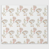 間抜けグースフラワーガーデンマッシュルーム1st誕生日 ラッピングペーパー (フラット)