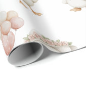 間抜けグースフラワーガーデンマッシュルーム1st誕生日 ラッピングペーパー (ロールコーナー)