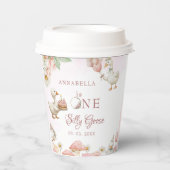 間抜けグースフラワーガーデンマッシュルーム1st誕生日 紙コップ (正面)