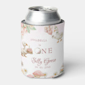 間抜けグースフラワーガーデンマッシュルーム1st誕生日 缶クーラー (缶正面)