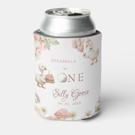 間抜けグースフラワーガーデンマッシュルーム1st誕生日 缶クーラー (缶裏面)