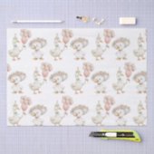 間抜けグースフラワーガーデンマッシュルーム1st誕生日 薄葉紙 (クラフト)