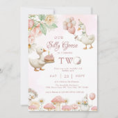 間抜けグースフラワーガーデンマッシュルーム2nd誕生日 招待状 (正面)