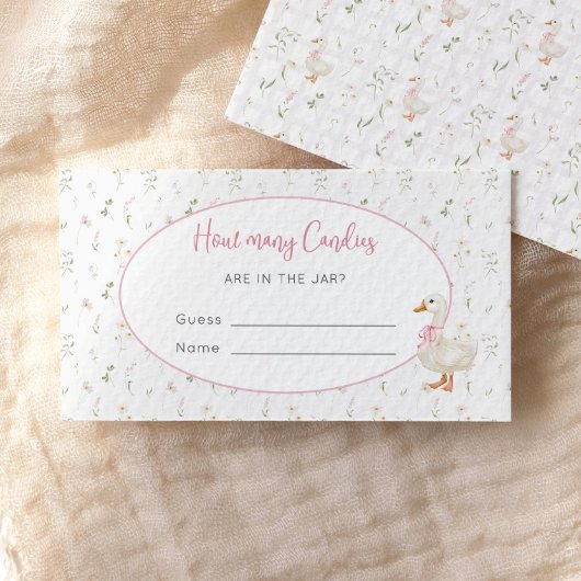 間抜けグース野草ピンクお菓子の数 エンクロージャーカード