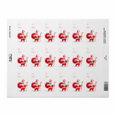 間抜けサンタとキャンディ・ケーン・ギフトラベル ラベル (フルシート)