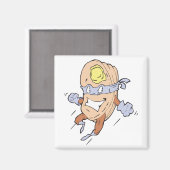 間抜けスーパーヒーロすごいパンケーキキャラクター マグネット (正面/裏面)