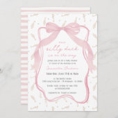 間抜けダックブルーボウボーイベビーシャワー招待状 招待状 (正面/裏面)