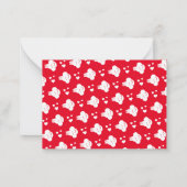 間抜けハート前ファーツ教室バレンタインデー ノートカード (裏面)