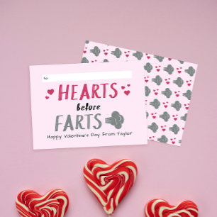 間抜けハートFart Classroom Valentine ノートカード