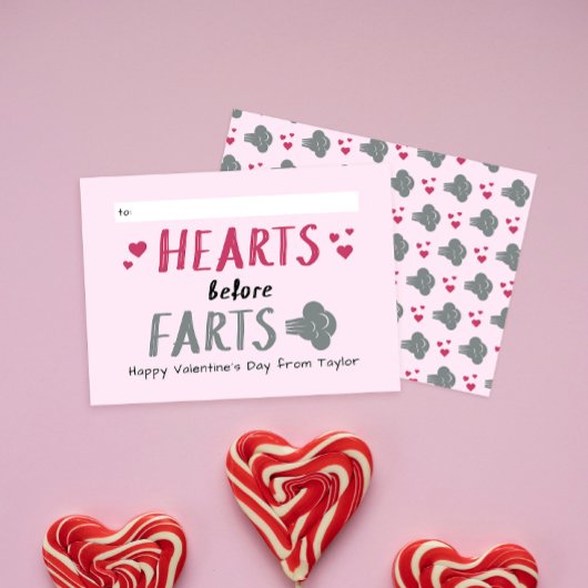 間抜けハートFart Classroom Valentine ノートカード