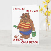 間抜けビーチ カード (黄色い花)