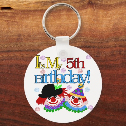 間抜けピエロ第5誕生日Tシャツとギフト キーホルダー (正面)