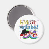 間抜けピエロ第5誕生日Tシャツとギフト マグネット (正面/裏面)