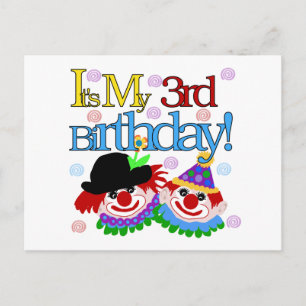 間抜けピエロ3 Birthday Tシャツとギフト ポストカード