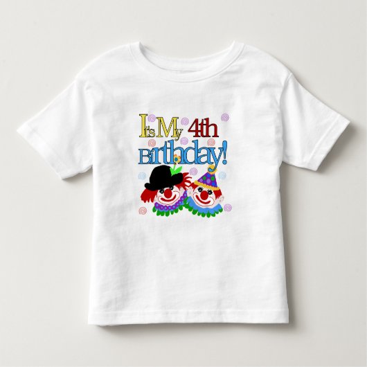 間抜けピエロ4th誕生日Tシャツとギフト トドラーTシャツ (正面)