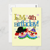 間抜けピエロ4th誕生日Tシャツとギフト ポストカード (正面/裏面)