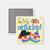 間抜けピエロ4th誕生日Tシャツとギフト マグネット (正面/裏面)