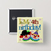 間抜けピエロ4th誕生日Tシャツとギフト 缶バッジ (正面&裏面)