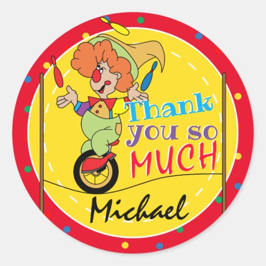 間抜けピエロ – ありがとう ラウンドシール (正面)