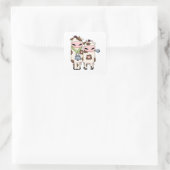 間抜けモー牛夫婦の漫画 スクエアシール (バッグ)