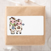 間抜けモー牛夫婦の漫画 ラベル (インサイチュ)