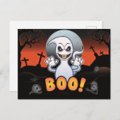 間抜け不気味幽霊!ハロウィンファン シーズンポストカード (正面/裏面)