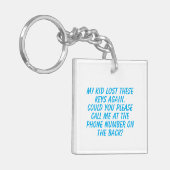 間抜け失った連絡情報 キーホルダー (正面左)