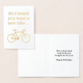 「間抜け新しい自転車が欲しいと聞いたんだ…」 箔カード (ディスプレー)